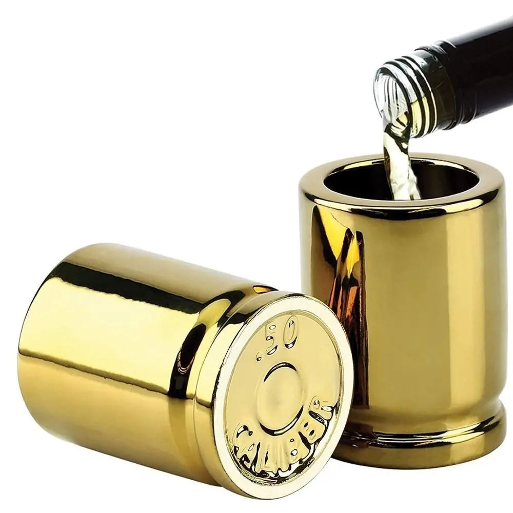 50 Caliber Golden Shot Glass