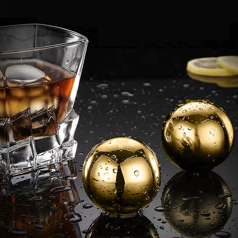 Stainless Steel Ice Cubes and Cooling Metal Ice Balls