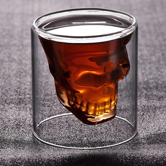 Crystal Skull Bourbon Shot Glass