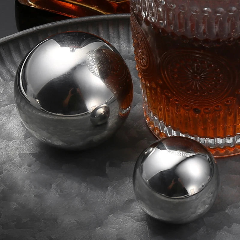 Stainless Steel Ice Cubes and Cooling Metal Ice Balls