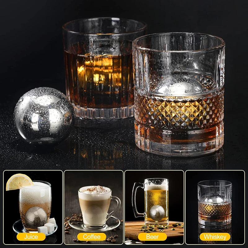 Stainless Steel Ice Cubes and Cooling Metal Ice Balls