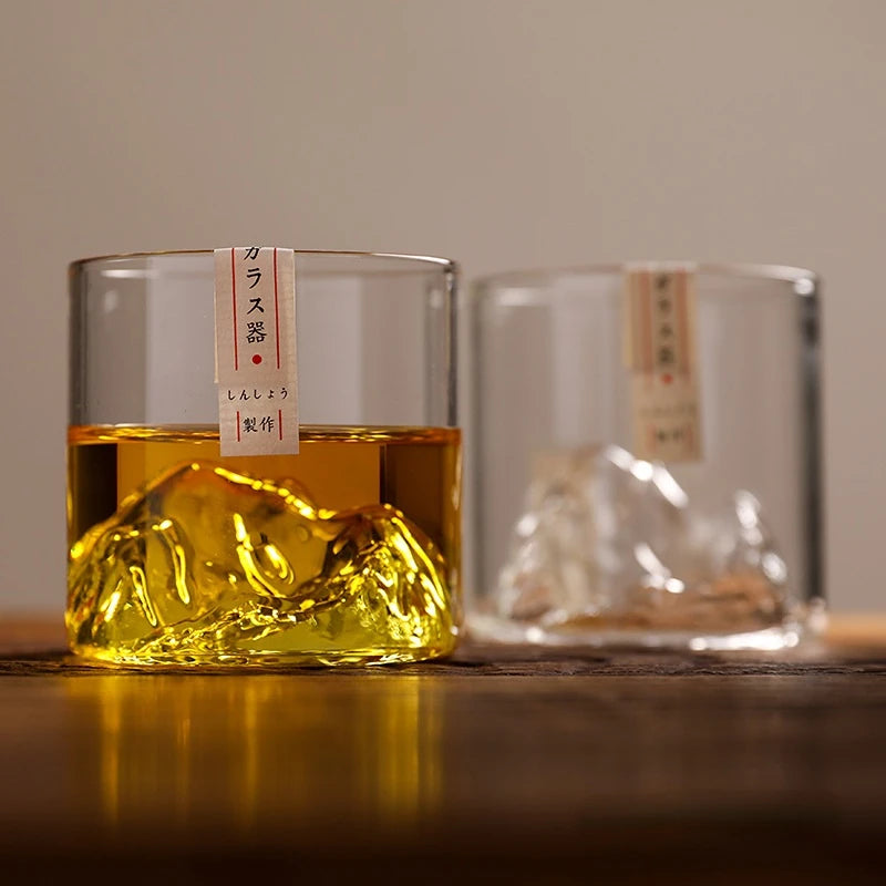 Japanese Whisky Glasses in a Wooden Gift Box