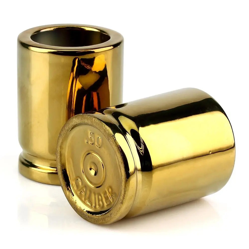 50 Caliber Golden Shot Glass