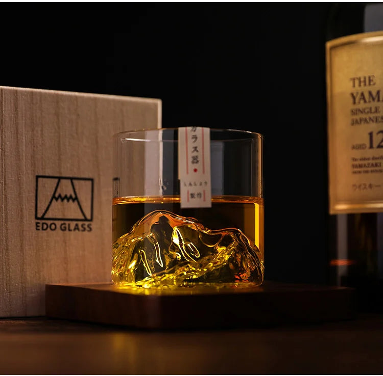 Japanese Whisky Glasses in a Wooden Gift Box