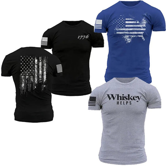 Flag and Whiskey T-Shirt